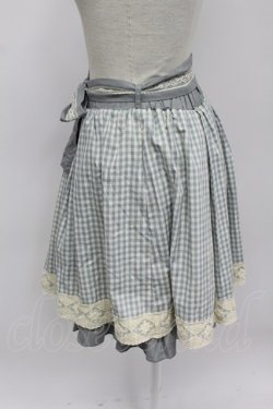 画像3: axes femme / ギンガムチェックスカート M サックス T-26-03-07-050-AX-SK-SA-ZT