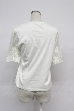 画像2: PINK HOUSE / はしごレースリボン半袖カットソー  白 T-26-03-07-005-LO-TO-SA-ZT