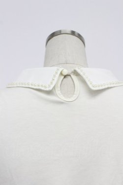 画像3: axes femme / パール襟ノースリーブトップス  白 T-26-03-07-001-AX-TO-SA-ZT