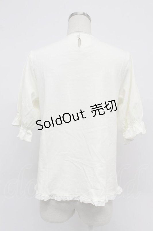 画像2: PINK HOUSE / リボンいっぱいフリル使いカットソー  白 T-26-03-07-006-LO-TO-SA-ZT638 (2)