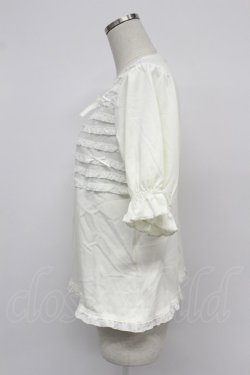 画像4: PINK HOUSE / リボンいっぱいフリル使いカットソー  白 T-26-03-07-006-LO-TO-SA-ZT