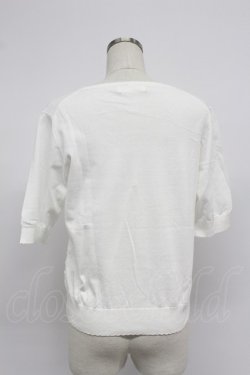 画像2: PINK HOUSE / フロントレース半袖ニットトップス  白 T-26-03-07-007-LO-TO-SA-ZT