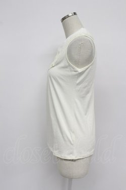 画像4: axes femme / パール襟ノースリーブトップス  白 T-26-03-07-001-AX-TO-SA-ZT