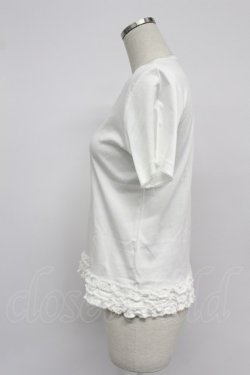 画像3: PINK HOUSE / フリルロゴ使い半袖カットソー  白Ｘラベンダー T-26-03-07-008-LO-TO-SA-ZT