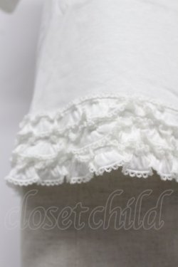 画像6: PINK HOUSE / フリルロゴ使い半袖カットソー  白Ｘラベンダー T-26-03-07-008-LO-TO-SA-ZT