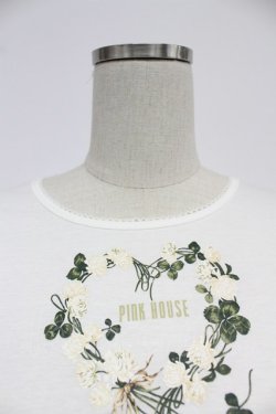 画像6: PINK HOUSE / White Cloverリース＆sleeping rabbitプリントカットソー  白 T-26-03-07-009-LO-TO-SA-ZT