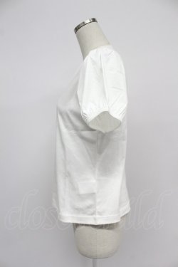 画像3: PINK HOUSE / ロゴ入りパフスリーブカットソー  白Ｘ赤 T-26-03-07-010-LO-TO-SA-ZT