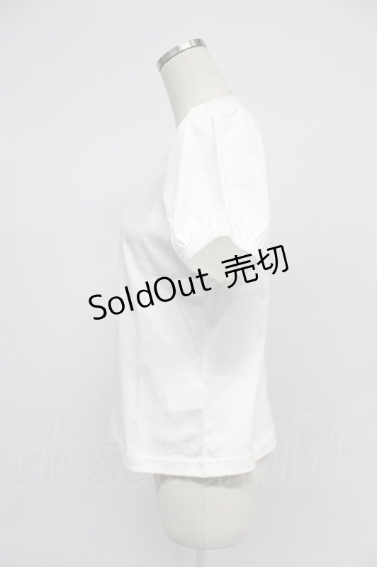 画像3: PINK HOUSE / ロゴ入りパフスリーブカットソー  白Ｘ赤 T-26-03-07-010-LO-TO-SA-ZT638 (3)