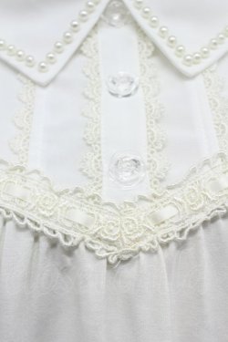 画像6: axes femme / パール襟ノースリーブトップス  白 T-26-03-07-001-AX-TO-SA-ZT