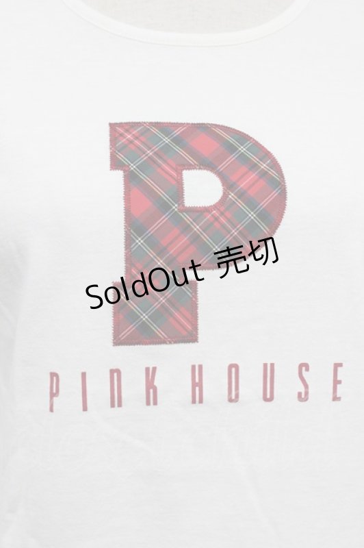 画像5: PINK HOUSE / Pロゴアップリケ付きカットソー  白 T-26-03-07-011-LO-TO-SA-ZT638 (5)