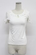 MILK / レース襟半袖カットソー  アイボリー T-26-03-07-012-ML-TO-SA-ZT