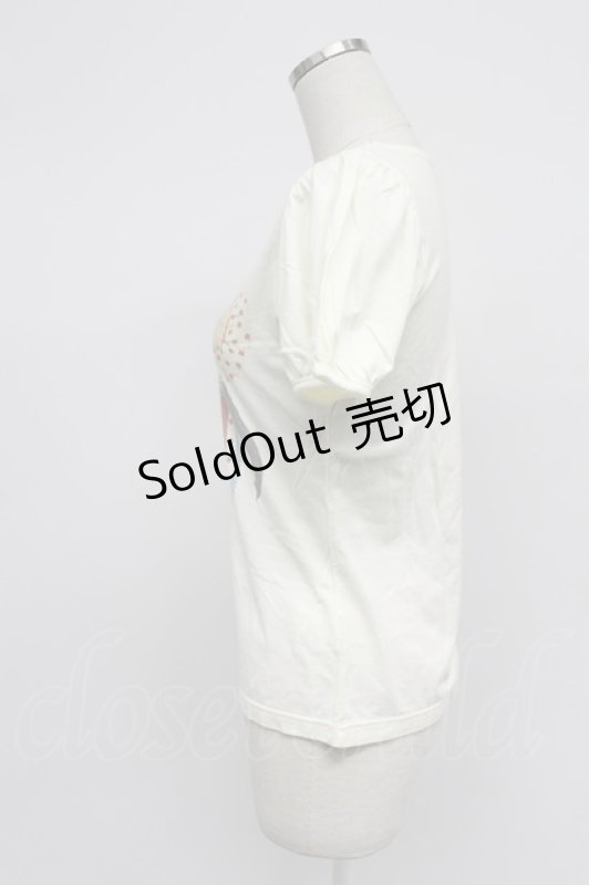 画像3: Emily Temple cute / タッセルプリント半袖カットソー  アイボリー T-26-03-07-013-ET-TO-SA-ZT638 (3)