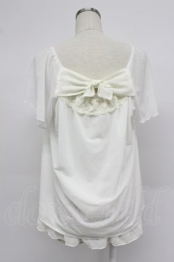 画像2: axes femme / backリボンシフォントップス  白 T-26-03-07-015-AX-TO-SA-ZT