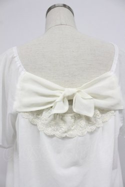 画像3: axes femme / backリボンシフォントップス  白 T-26-03-07-015-AX-TO-SA-ZT