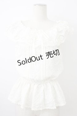 画像1: LIZ LISA / 総レーストップス 1 ホワイト T-26-03-08-001-LO-TO-SA-ZT