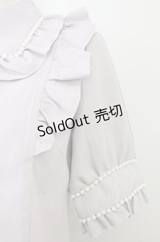 画像3: DearMyLove / パール襟ビジューフリルブラウス M ラベンダー T-26-03-08-022-EL-BL-SA-ZT640 (3)