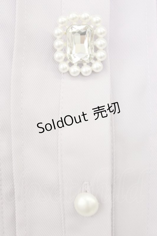 画像4: DearMyLove / パール襟ビジューフリルブラウス M ラベンダー T-26-03-08-022-EL-BL-SA-ZT640 (4)