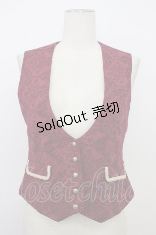 画像1: metamorphose / Dim Lightベスト  ボルドー T-26-03-08-024-ME-TO-SA-ZT640 (1)