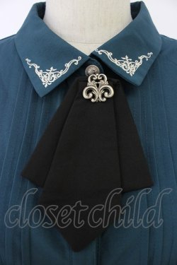 画像3: axes femme / メタル×タイ付き連釦ブラウス M グリーン T-26-03-08-025-AX-BL-SA-ZT