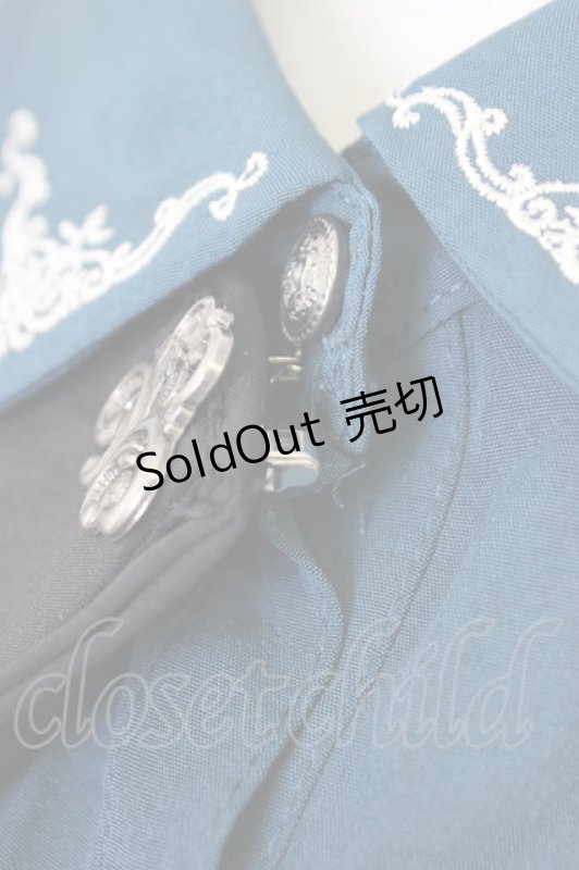 画像4: axes femme / メタル×タイ付き連釦ブラウス M グリーン T-26-03-08-025-AX-BL-SA-ZT640 (4)