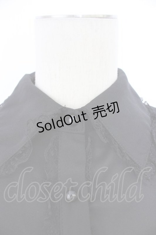 画像3: MA*RS / クロス刺繍ネクタイ付きブラウス  ブラック T-26-03-08-029-EL-BL-SA-ZT640 (3)