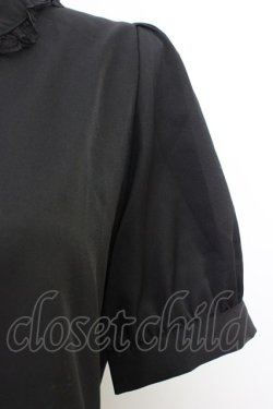 画像4: MA*RS / クロス刺繍ネクタイ付きブラウス  ブラック T-26-03-08-029-EL-BL-SA-ZT