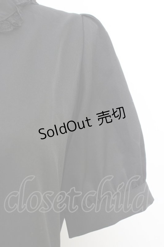 画像4: MA*RS / クロス刺繍ネクタイ付きブラウス  ブラック T-26-03-08-029-EL-BL-SA-ZT640 (4)