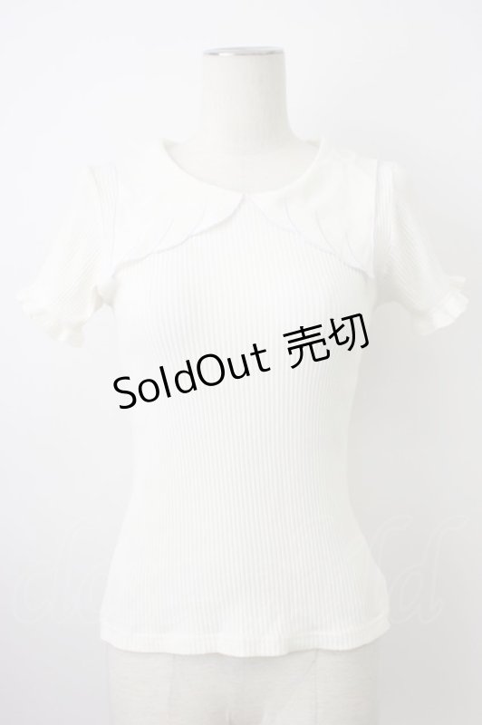 画像1: Ank Rouge / 羽根襟トップス M アイボリー T-26-03-08-004-CA-TO-SA-ZT640 (1)