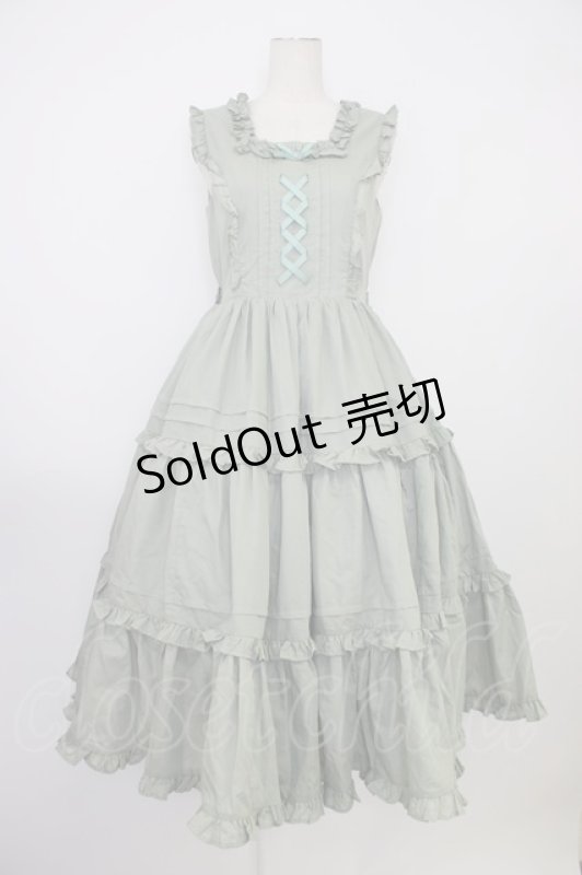 画像1: Chalmiere / フリルロングジャンスカ M グリーン T-26-03-08-034-0-OP-SA-ZH (1)