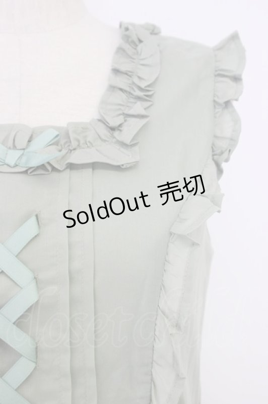 画像4: Chalmiere / フリルロングジャンスカ M グリーン T-26-03-08-034-0-OP-SA-ZH (4)