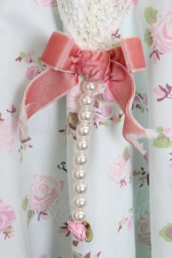 画像4: Swankiss / 薔薇柄フェイクガータースカート  ミント T-26-03-08-039-CA-SK-SA-ZT