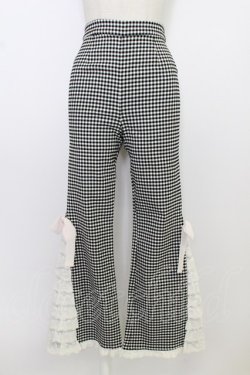 画像1: Lolime by mellfy memory / PRETTY UPギンガムチェックパンツ  黒Ｘ白 T-26-03-08-044-GO-PA-SA-ZT