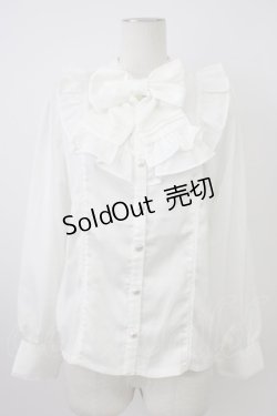 画像1: axes femme kawaii / ヴィンテージサテンブラウス M 白 T-26-03-08-006-AX-BL-SA-ZT