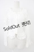 BABY,THE STARS SHINE BRIGHT / 姫袖後ろシャーリングブラウス  白 T-26-03-08-008-BA-BL-SA-ZT