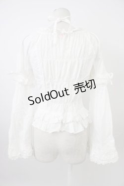 画像2: BABY,THE STARS SHINE BRIGHT / 姫袖後ろシャーリングブラウス  白 T-26-03-08-008-BA-BL-SA-ZT