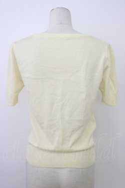 画像2: SWIMMER / ユニコーン刺繍半袖ニットカーディガン  アイボリー T-26-03-08-013-EL-TO-SA-ZT