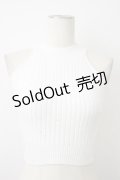 Darich / バックレースアップアメスリニットトップス  ホワイト T-26-03-08-002-LO-TO-SA-ZT640