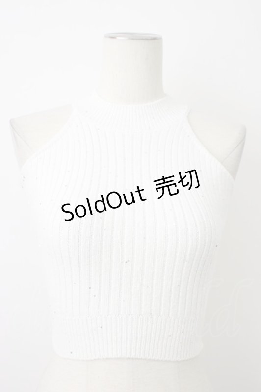 画像1: Darich / バックレースアップアメスリニットトップス  ホワイト T-26-03-08-002-LO-TO-SA-ZT640 (1)