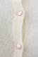 画像4: SWIMMER / ユニコーン刺繍半袖ニットカーディガン  アイボリー T-26-03-08-013-EL-TO-SA-ZT (4)