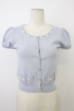 画像1: LODISPOTTO / 半袖カーディガン M サックス T-26-03-08-014-LO-TO-SA-ZT