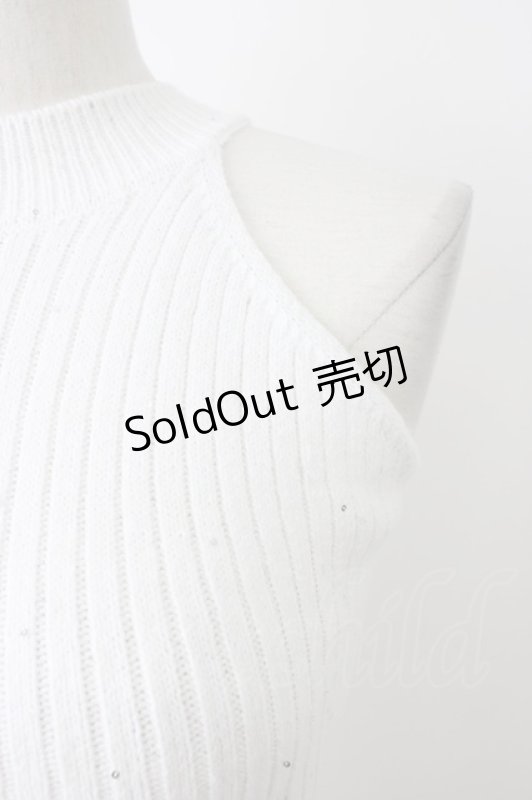 画像3: Darich / バックレースアップアメスリニットトップス  ホワイト T-26-03-08-002-LO-TO-SA-ZT640 (3)