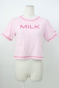MILK / MILK SUMMER T  ピンク×ディープピンク T-26-03-08-019-ML-TS-SA-ZT