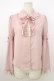 画像1: Secret Honey / パール襟フリルレース長袖ブラウス  ピンク T-26-03-08-020-CA-BL-SA-ZT (1)