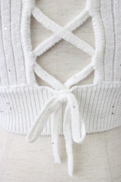 画像4: Darich / バックレースアップアメスリニットトップス  ホワイト T-26-03-08-002-LO-TO-SA-ZT