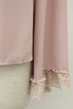 画像4: Secret Honey / パール襟フリルレース長袖ブラウス  ピンク T-26-03-08-020-CA-BL-SA-ZT