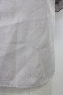 画像3: evelyn / パール襟半袖ブラウス  グレー T-26-03-08-021-LO-BL-SA-ZT