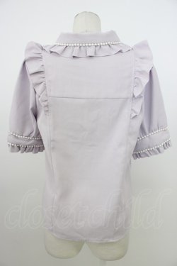 画像2: DearMyLove / パール襟ビジューフリルブラウス M ラベンダー T-26-03-08-022-EL-BL-SA-ZT