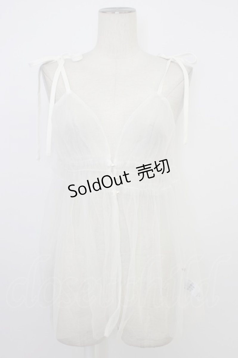 画像1: axes femme / 前後2wayチュールビスチェ M ホワイト T-26-03-11-001-AX-TO-SA-ZT641 (1)