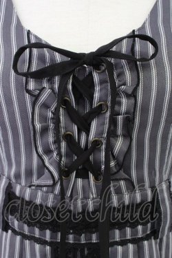 画像3: axes femme / ストライプ先染めジャンドレ  グレーＸ白Ｘ黒 T-26-03-11-024-AX-OP-SA-ZT