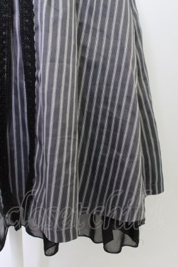 画像4: axes femme / ストライプ先染めジャンドレ  グレーＸ白Ｘ黒 T-26-03-11-024-AX-OP-SA-ZT